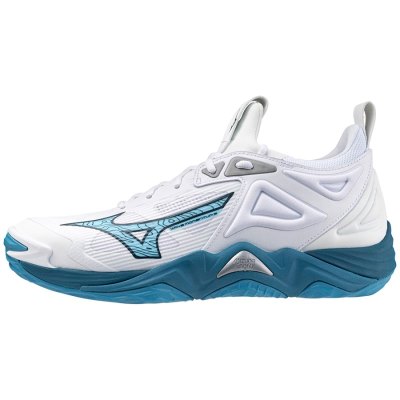 Zapatillas Para Voleibol Mizuno WAVE Momentum 3 Mujer Blancos / Azules / Plateados - Chile M670SMQO